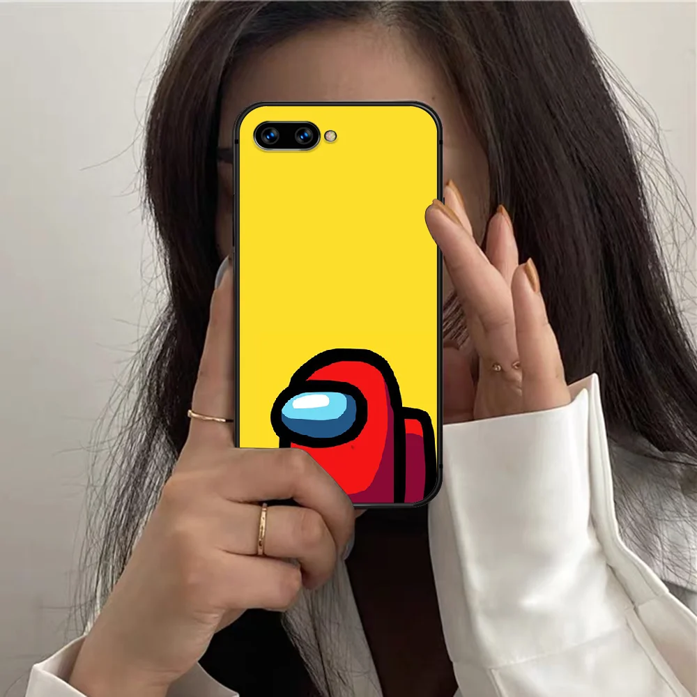 

Game Amongs For Us Phone Case For HUAWEI Honor 7 8 A 9 X Mate 10 i 20 V 40 Pro Lite Y7 2019 black Cell Pretty Coque Soft Bumper