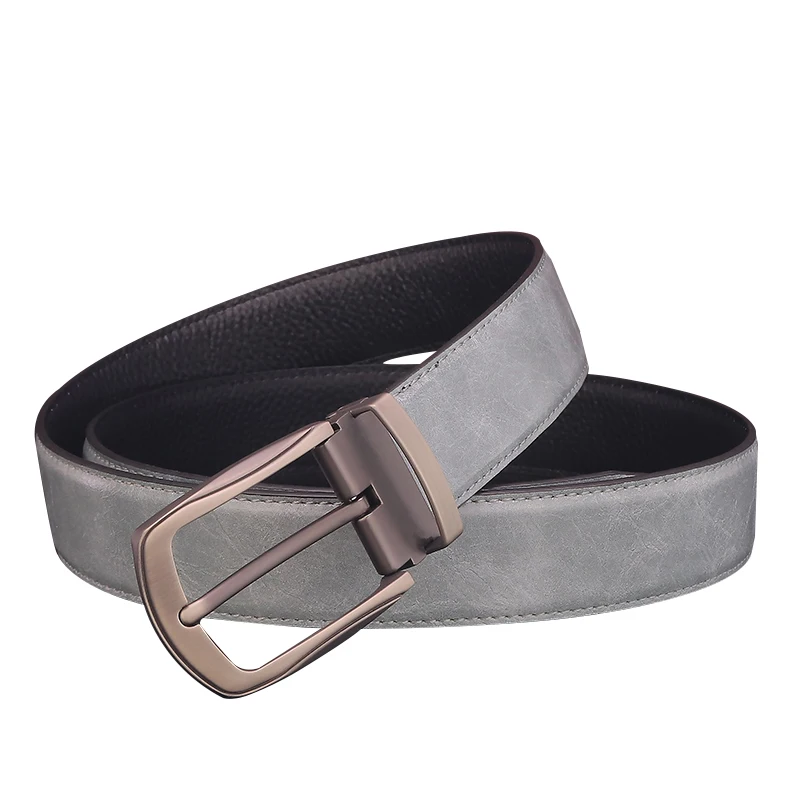 

High Quality Black Pin Buckle Leather Belt Men's Casual Luxury Straggray Cowhide Young Men Fashion Designer Belt Ceinture Homme