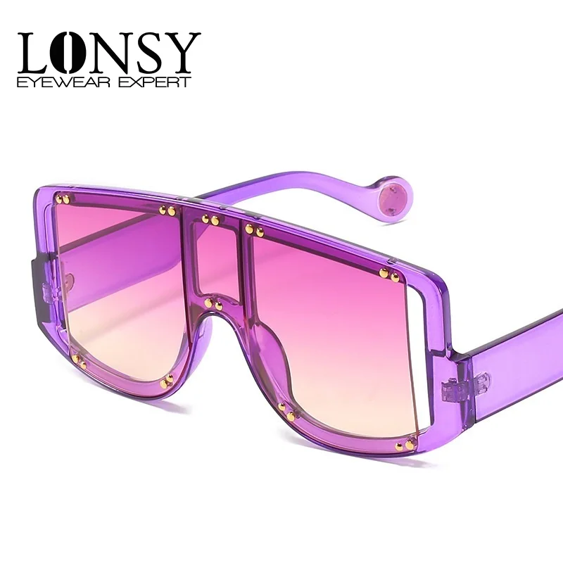 

LONSY Sunglasses Women 2021 Luxury Brand Designer Retro Oversized Sun Glasses Female Shades Ladies Oculos De Sol Feminino