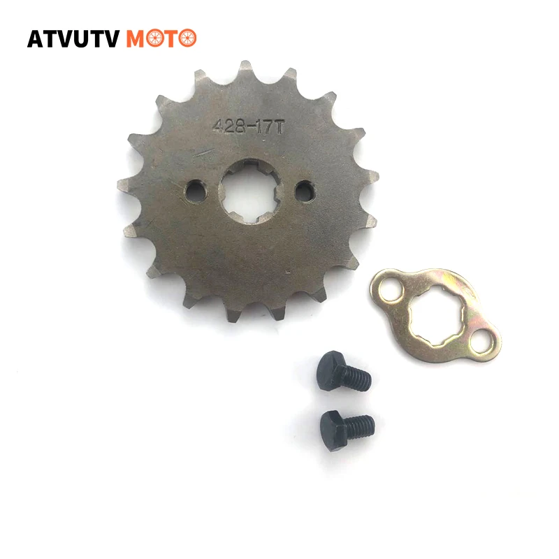 

Front Engine 428 10T 11T 12T 13T 14T 15T 16T 17T 18T 19T Teeth 17mm 20mm Chain Sprocket For ATV Gokart 50cc-125cc Pit Dirt Bike