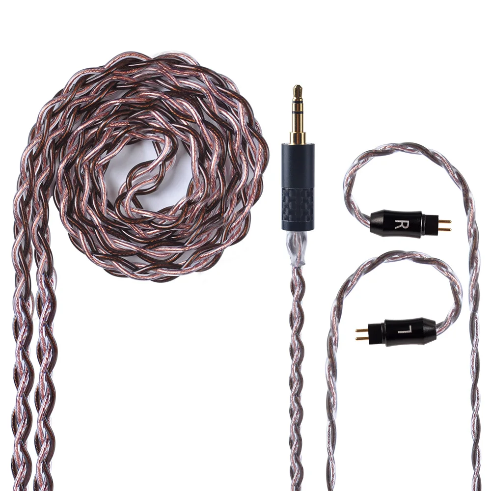UPOCC NEOTECH 26AWG 7N монокристаллической Медь кабель 2,5/3,5/4,4 мм балансный кабель для наушников с MMCX импорт из Тайваня для HQ8 - Цвет: 2P3.5