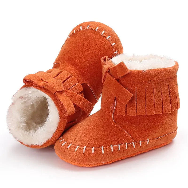 

2018 Baby Winter Booties First Walker Kids Shoes Bow knot Baby Boots Newborn Cotton Toddler New Fashion Warm Snow Shoes