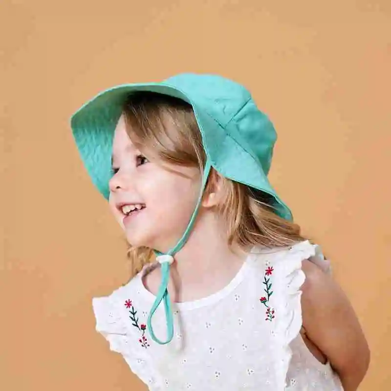 

Sun Hat Boy and Girls Baby Breathable Quick-drying Beach Sunscreen Adjustable Fisherman Children Hat Hat G8D8
