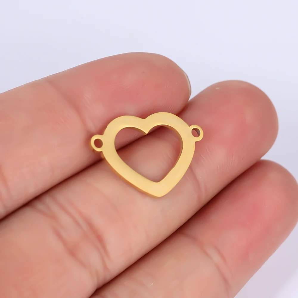 Подвески для браслета Semitree из нержавеющей стали в форме сердца 5 шт.|Шармы| |