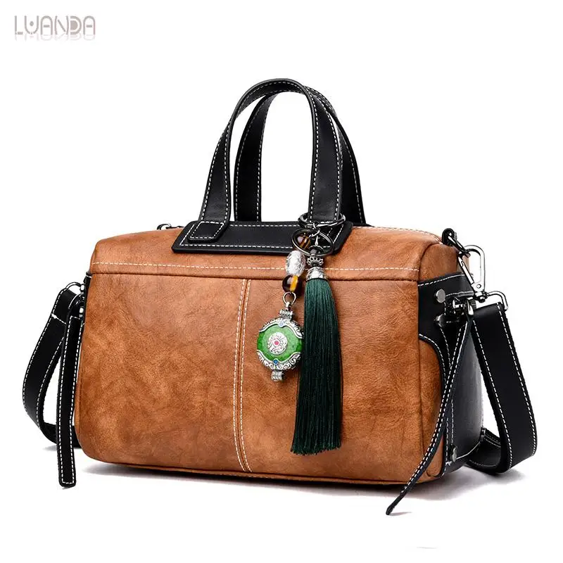 Повседневная Сумка-тоут женская кожаная сумка Высококачественная наплечная