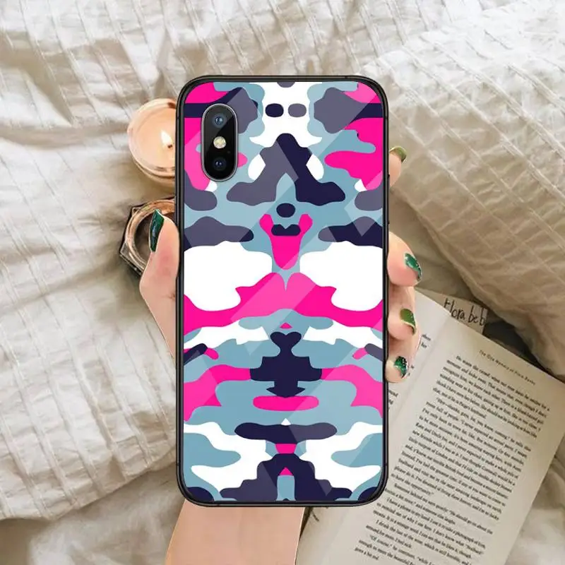 

Army Camo Phone Case Tempered glass For iphone 6 6S 7 8 plus X XS XR 11 12 mini PRO MAX