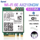 Трехдиапазонная беспроводная карта 5374 Мбитс, 2,4G5G6G AX210NGW 802.11ax, для Intel Wi-Fi 6E AX210 M.2 NGFF, Bluetooth 5,2, Wi-Fi сетевая Wlan