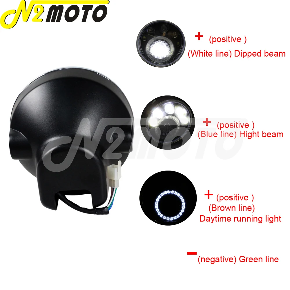 7 ''мотоцикл Высокая Высокий/Низкий Луч E MARK светодиодный налобный фонарь фар