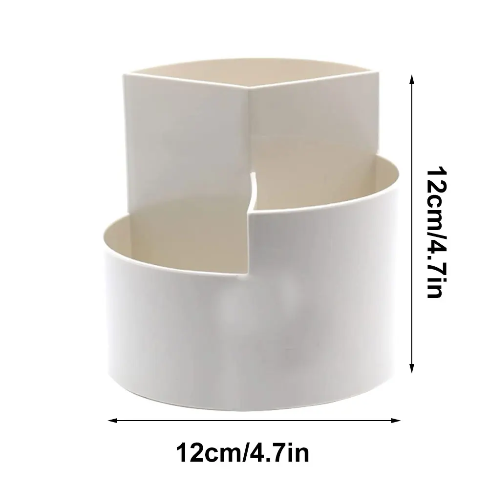 

Multifunctional 3 Grid Pen Holder Multifunctional Table Organiser Rotating Large Capacity Pen Pot Container Office Accessories