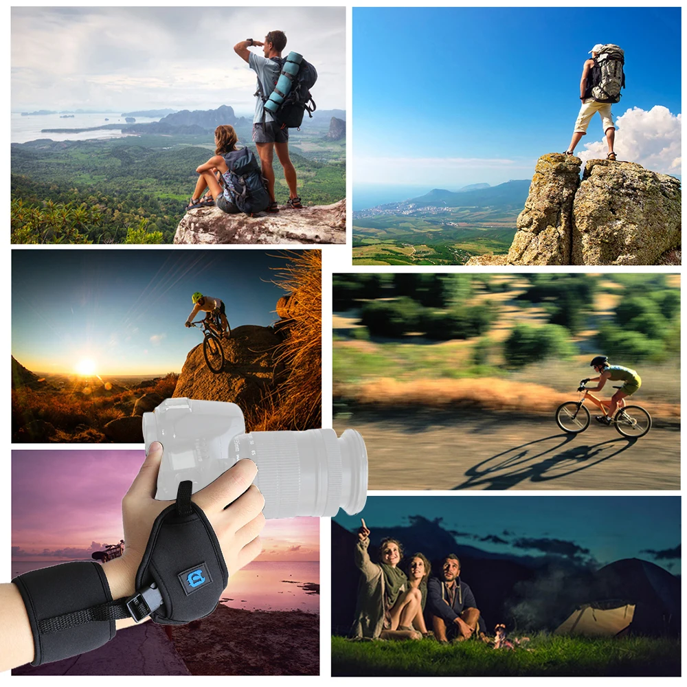 PU224 Мягкий неопреновый ремешок для рук DSLR камеры экшн спортивный ремень с