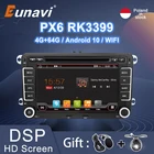 Eunavi 2 Din Android 10 автомобильный аудио dvd-плеер радио для VW GOLF 6 Polo Bora JETTA B6 PASSAT Tiguan SKODA OCTAVIA GPS навигация