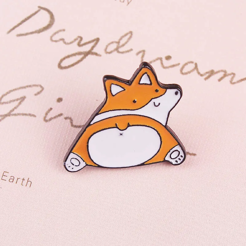 Горячие нагрудные булавки креативные корги броши в форме собаки женская шапка