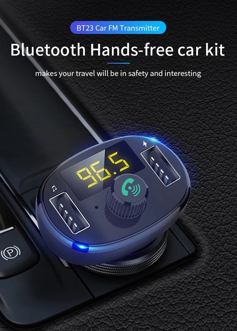 Автомобильный MP3-плеер FM Bluetooth передатчик модулятор автомобильное зарядное устройство двойной USB mp3 автомобильный передатчик FM AUX модулятор аудио плеер