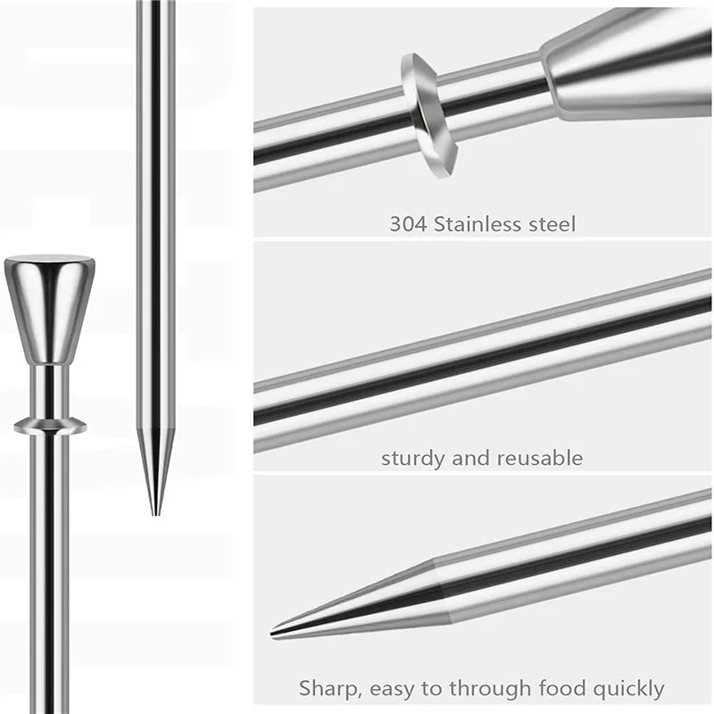 Палочки для коктейлей 20 шт. коктейльных зубочисток мартини из нержавеющей стали