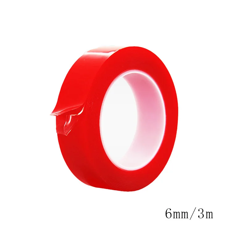 1 шт. 6-20 мм устойчивая акриловая двусторонняя клейкая прочная ПЭТ-лента
