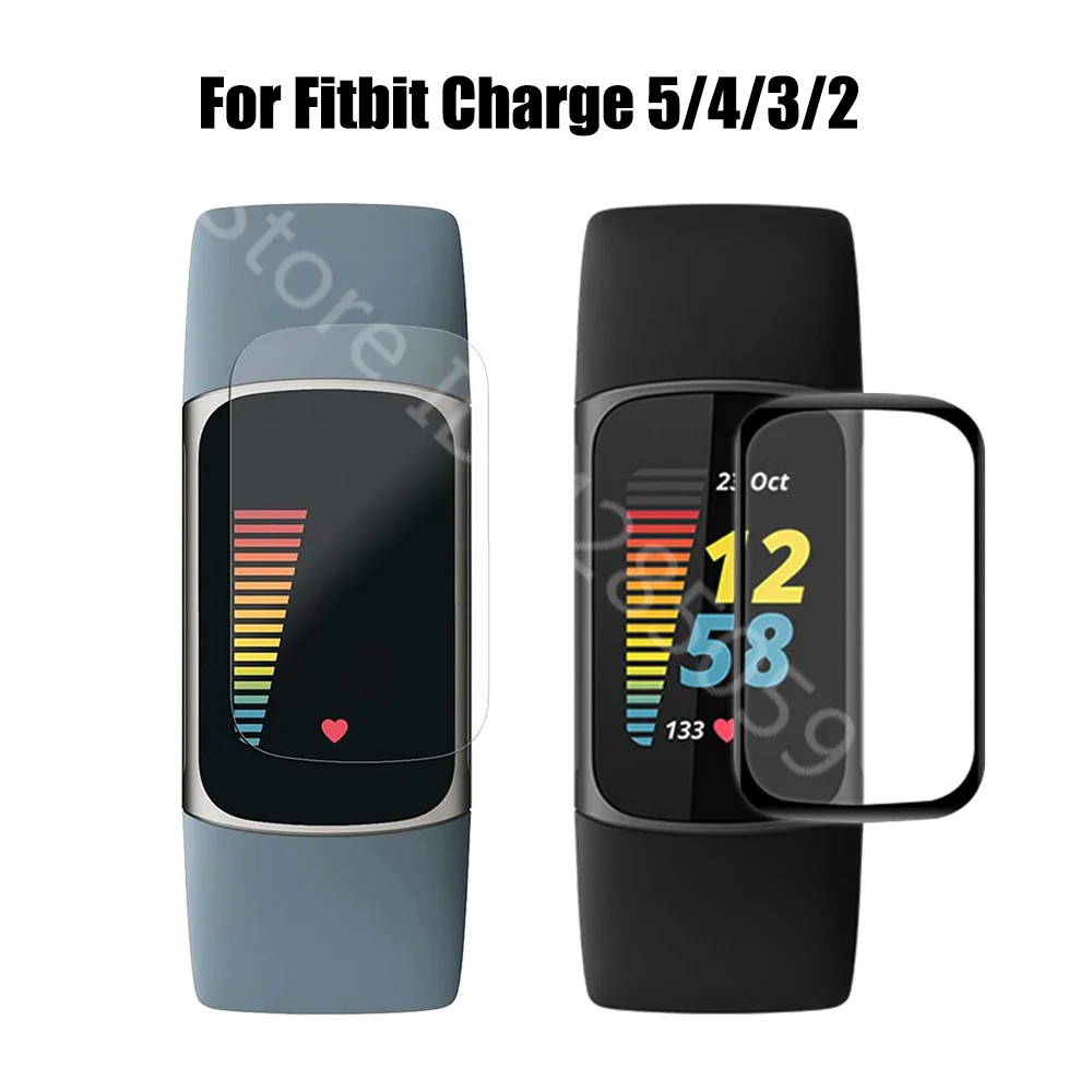 

Прозрачная защитная пленка для Fitbit Charge 5/4/3/2, полное покрытие, прозрачная пленка для зарядки 5, Защитная пленка для экрана, аксессуары для сма...