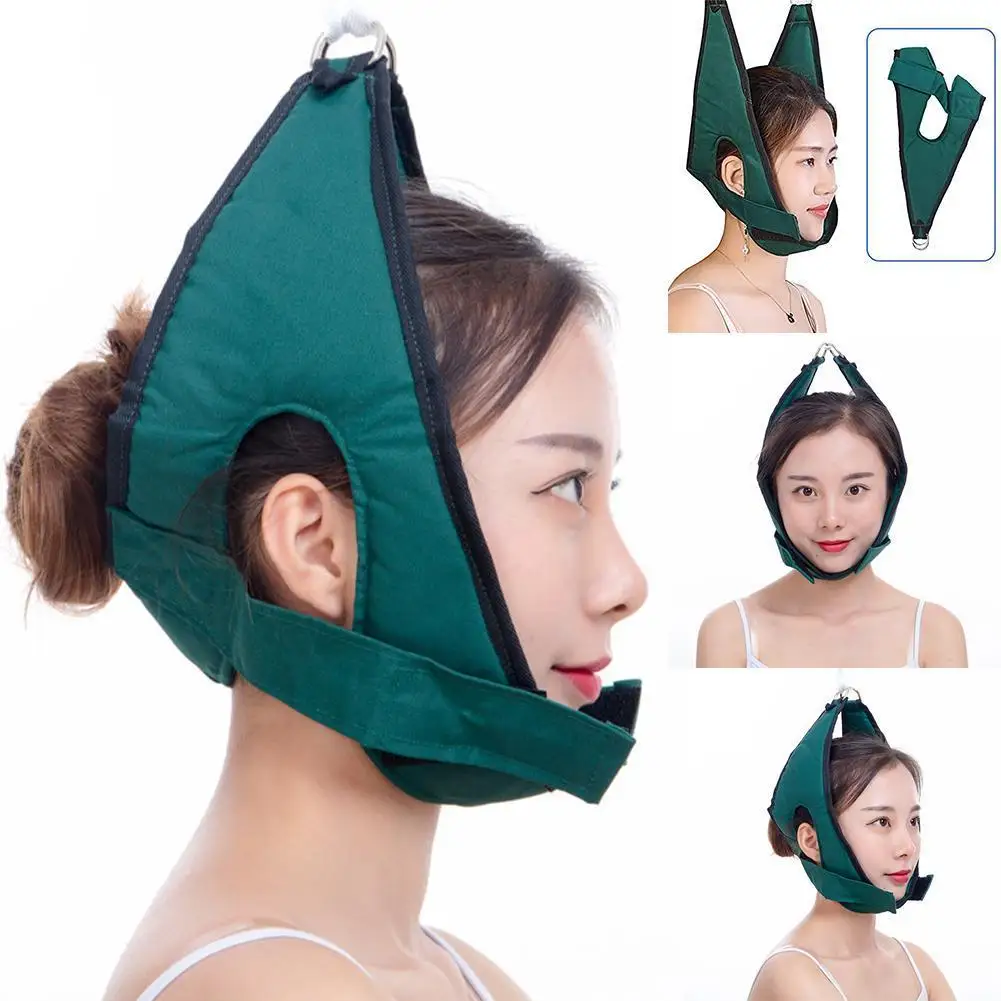 

Зеленая полоска из фиксирующий пояс хлопка для облегчения шейного отдела позвоночника, регулируемая лента для реабилитации шеи, Su J3S6