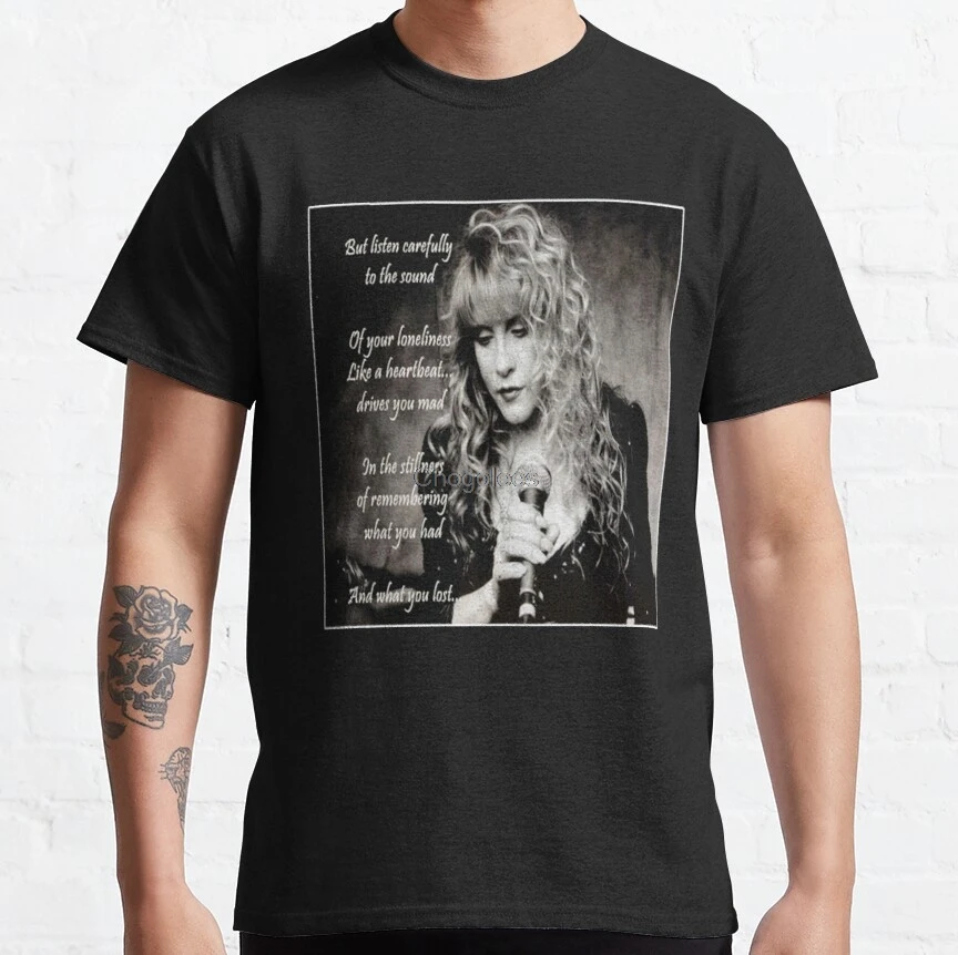 Мужская винтажная футболка с надписью Love Music Stevie Nicks Songs крутой дизайн женские и