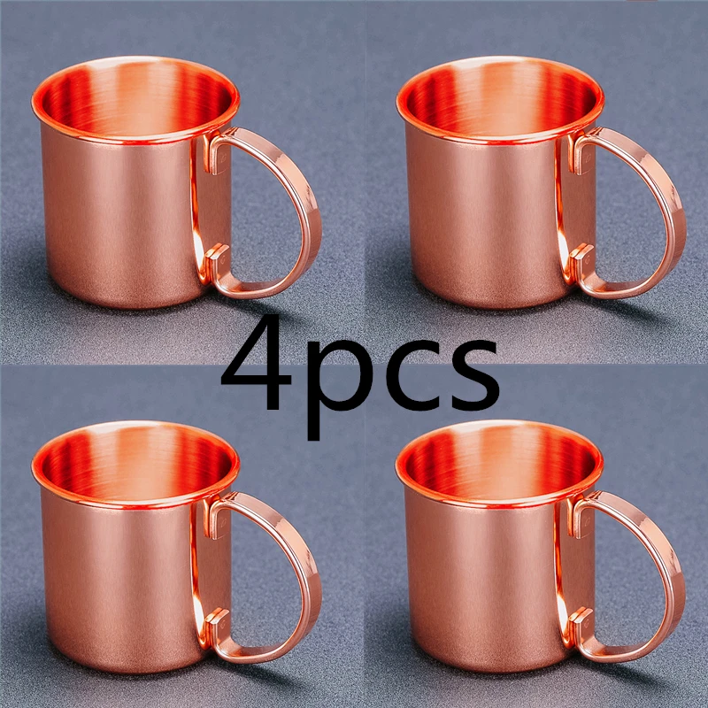 4 шт. 470 мл кованые Медь покрытая МОСКОВСКИЙ МУЛ кружка чашка пива Кофе кофейная в