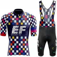 ef team cycling jersey short sleeve bicycle mtb shirt uniform set ropa ciclismo hombre hot sale jersey matching 9d bib pants set