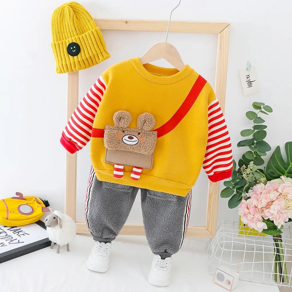 Одежда для мальчиков зимние От 0 до 3 лет новые модные хлопковые плотные теплые