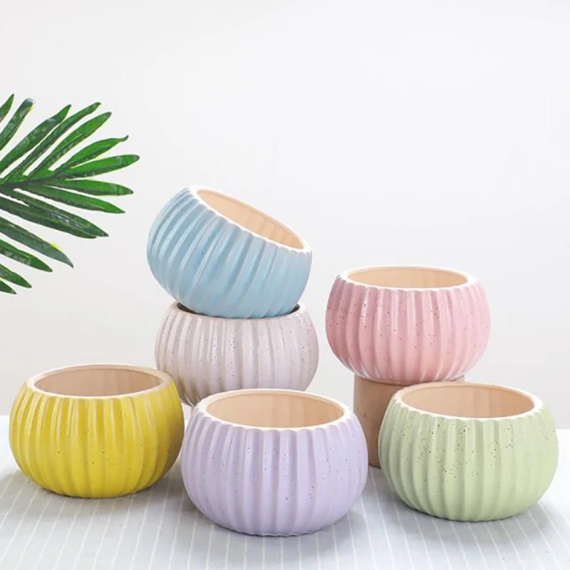 

Home Garden Flower Pot Ceramic Flower Pot Planter Succulent Plants Bonsai Cactus Pot Micro Landscape Decor Flower Pot Products