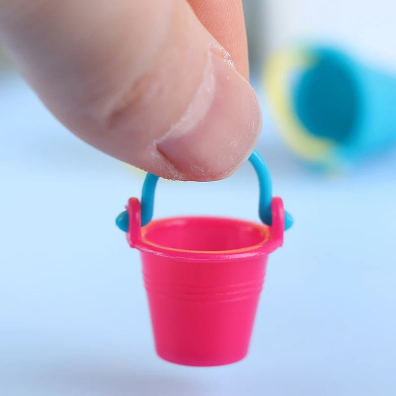 

1:12 Scale Mini Cute Candy Buckets Decoration Miniature Toy Doll Food Kitchen Living Room Accessories For Dollhouse