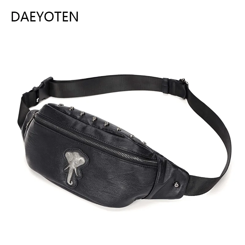 DAEYOTEN новая сумка на грудь с заклепками слона для женщин роскошные поясные сумки