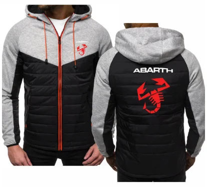 

Hoodies Men for Abarth Car Logo Print Sweatshirt Spring Autumn Men Hoodie Jacket Fashion Casual zipper Hoody Male Tops ClothingT
