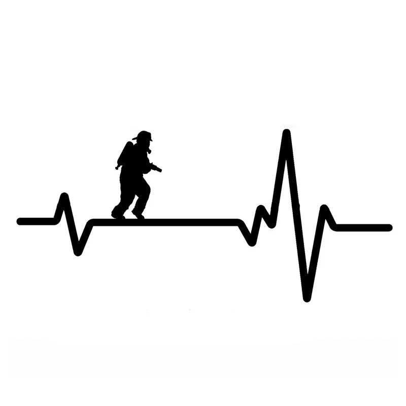 

creative car sticker 18cm*8cm In The Rescue Fire Breakout Fireman With New Speed Light KK Vinyl Bright Car Sticker Decal Patter