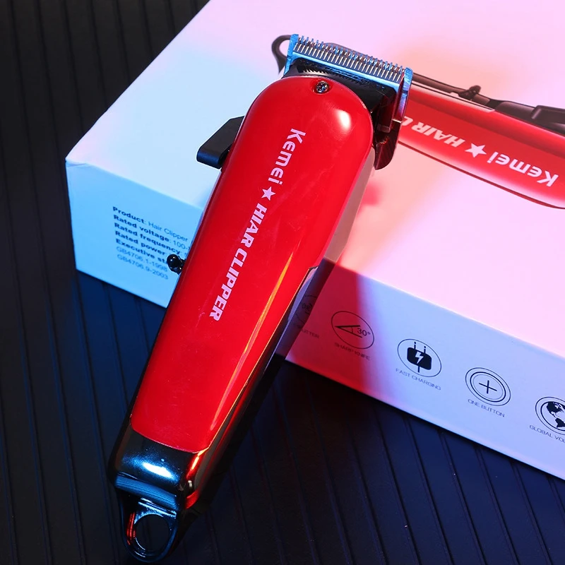 

Kemei Km-2611 Retro Oil Head Electric Clipper LED Digital Display Hair Clipper Family Hair Salon Dedicated EU Plug