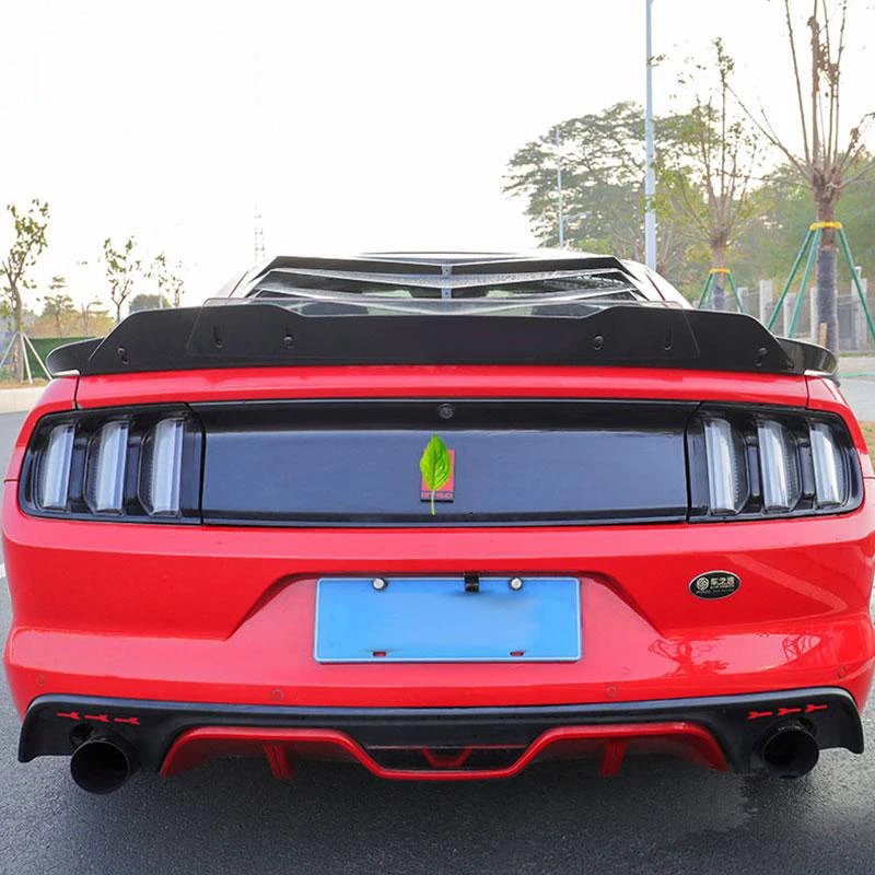 

Car styling decoration 3-section translucent non-perforated car rear wing spoilers for 15-20 Ford Mustang modified accessories
