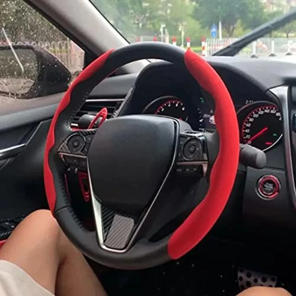 

Нескользящий плюшевый чехол на руль автомобиля, универсальный защитный чехол на руль автомобиля, детали интерьера, автомобильные аксессуа...