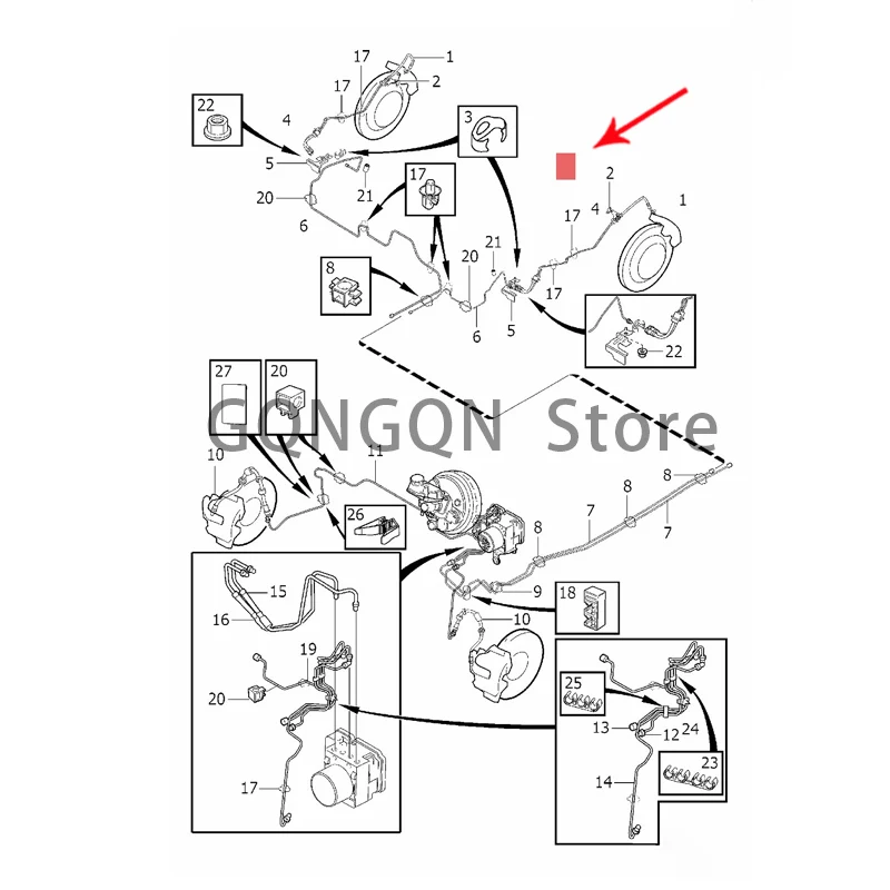 

Автомобильный стент 2009-2017vol voxc60 s80l тормозной шланг предназначенный для стабилизатора задний тормозной шланг дисковый тормоз шланг концентратор стояночный тормоз шланг кронштейн