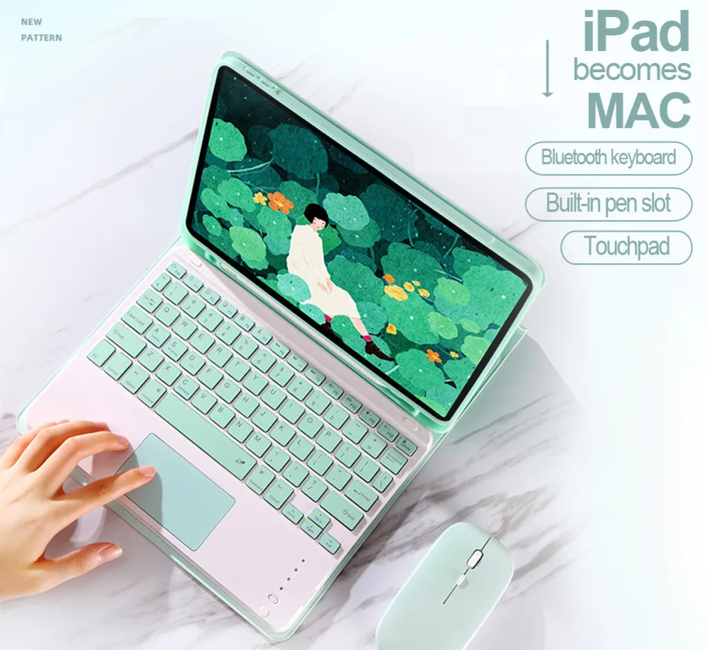 

Тачпад клавиатура для iPad чехол мышь iPad Pro 9,7 10,5 11 2021 Air 2 3 4 10,9 10,2 2020 8th 2019 7th 6th поколение чехол