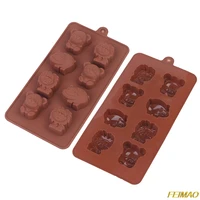 1 pc animal mold silicone hippo lion bear shape chocolate soap cake decorating diy kitchenware bakeware ice mold baking tools