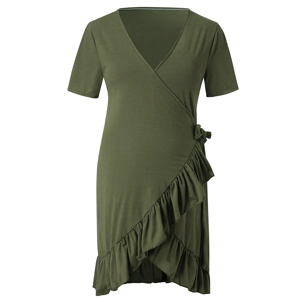 Платье для беременных Материнство Одежда женщин элегантное платье с оборками и