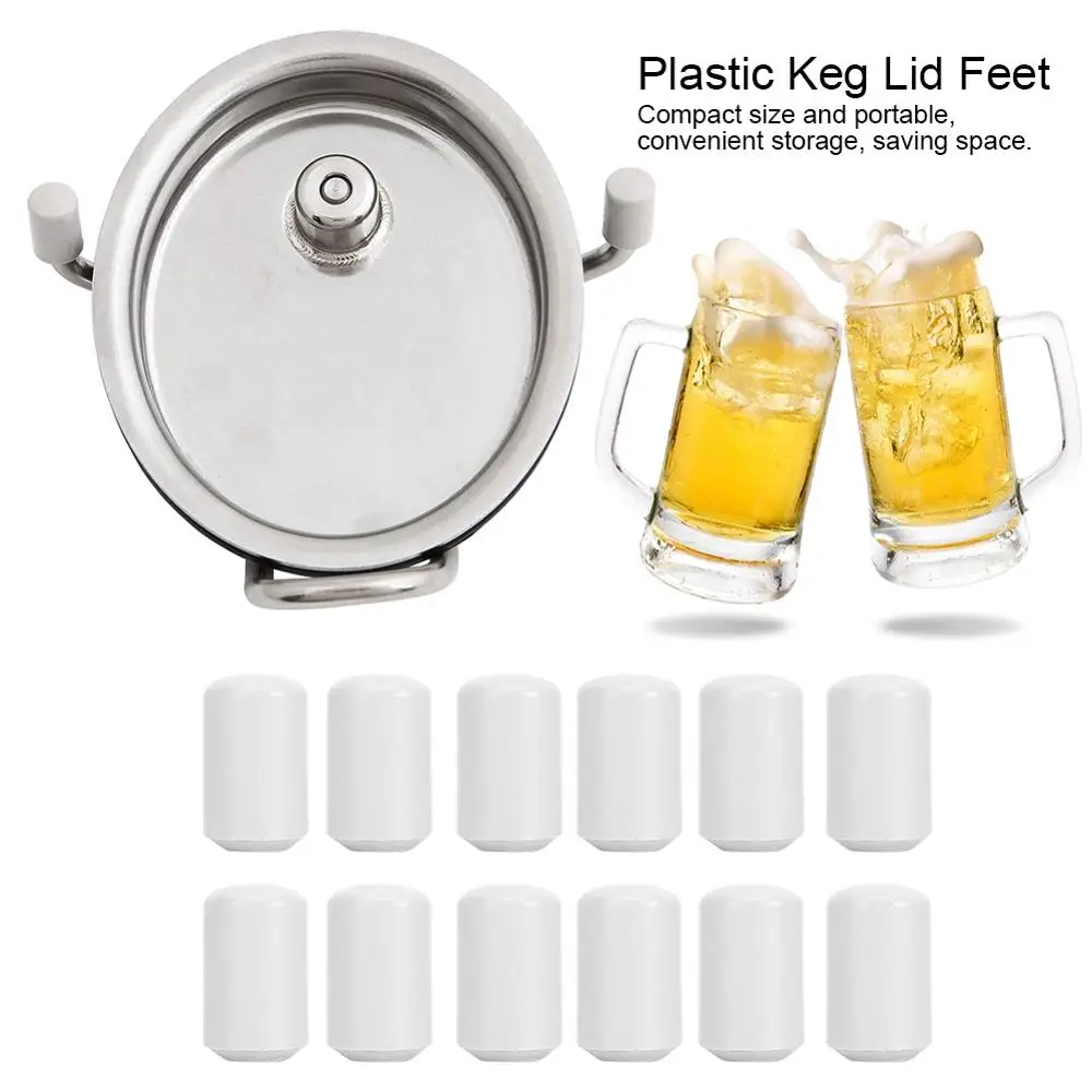 

12Pcs Keg Lid Feet Plastic Keg Lid Feet Replacement for Homebrew Beer Keg Parts Kegging Hardware Tool Keg Lid Feet Accessories