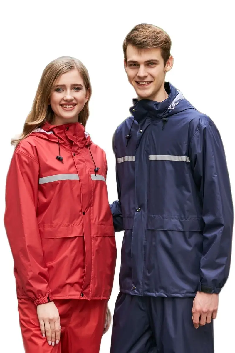 Черный водонепроницаемый мотоциклетный дождевик брюки комплект пончо от дождя