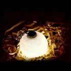 Творческий со светодиодной подсветкой сенсорный выключатель задний фон луна ночь светильник Портативный Батарея-приведенный в действие брелок световой светильник двухцветная подарок украшения