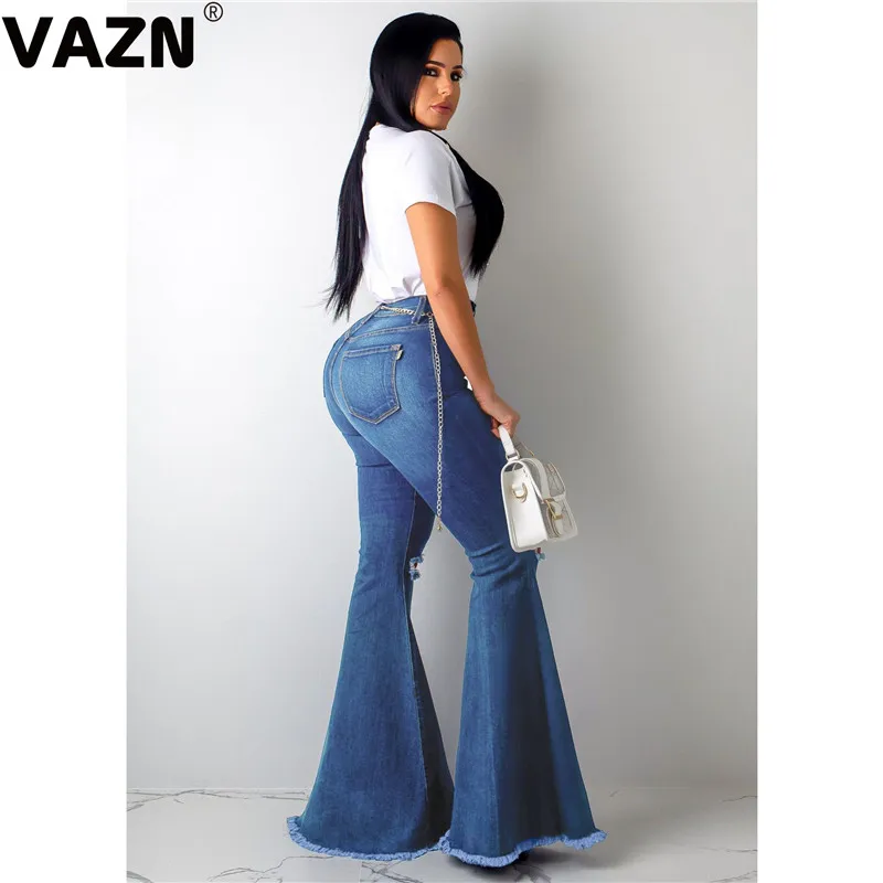 VAZN GHSF12074 новые осенние обычные джинсы элегантные пикантные модные однотонные с