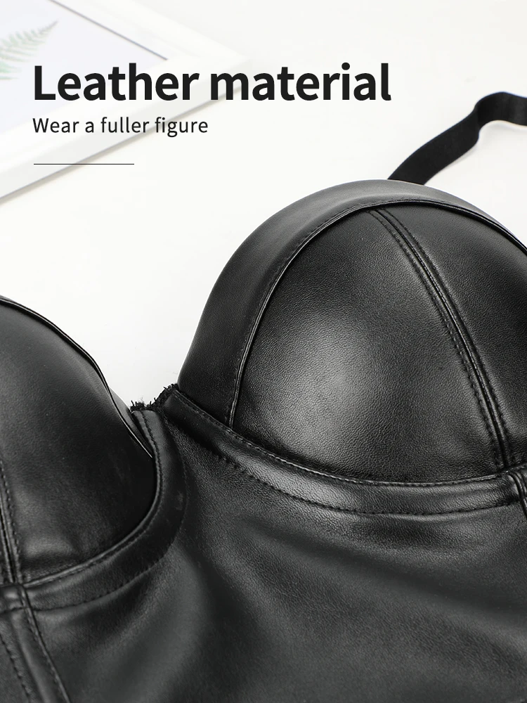 

Waist Trainer Corset steampunk Bustiers corset sexy leather gothic clothing Corselet top Burlesque Push up Bras Women Bra Tops
