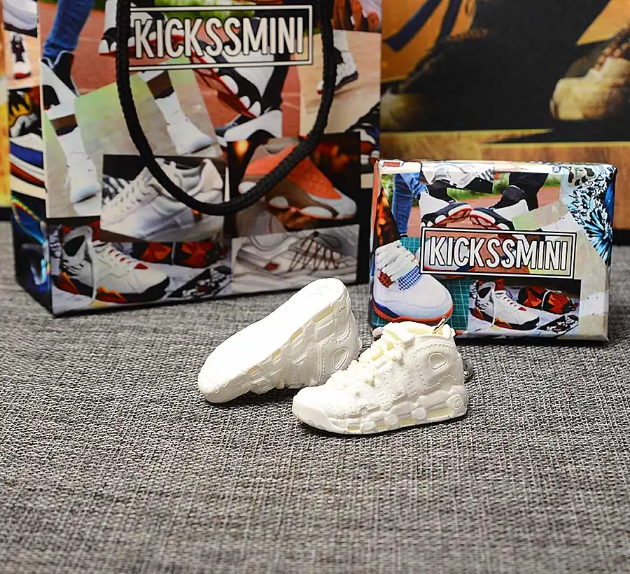 a pair w metal ring Персональный DIY Jordan Generation AIR JORDAN 1 chicago 3D кроссовок фигурный брелок сумка Подвеска парный брелок - Цвет: a pair w metal ring