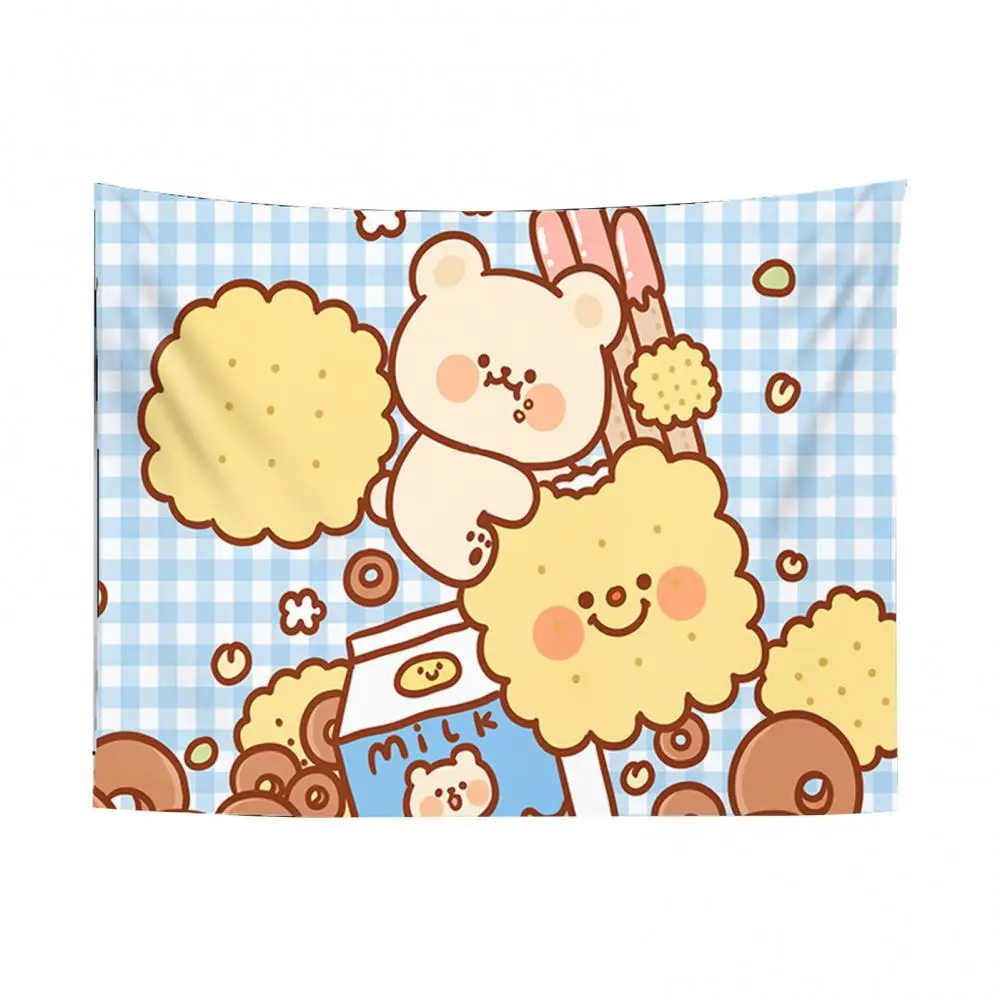 

Nordic Style Cloth Tapestry Cute Cartoon Green Plant Pattern Wall Hanging Decor