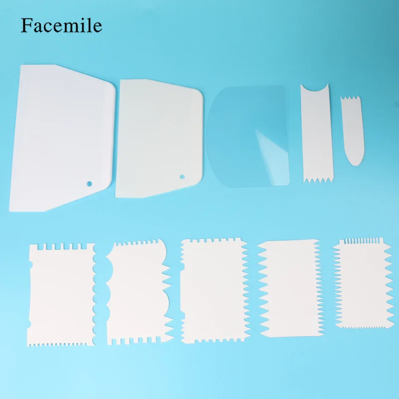 Пластиковый крем для торта Ракель пластик да скребки зубов 10 шт. бумажный набор