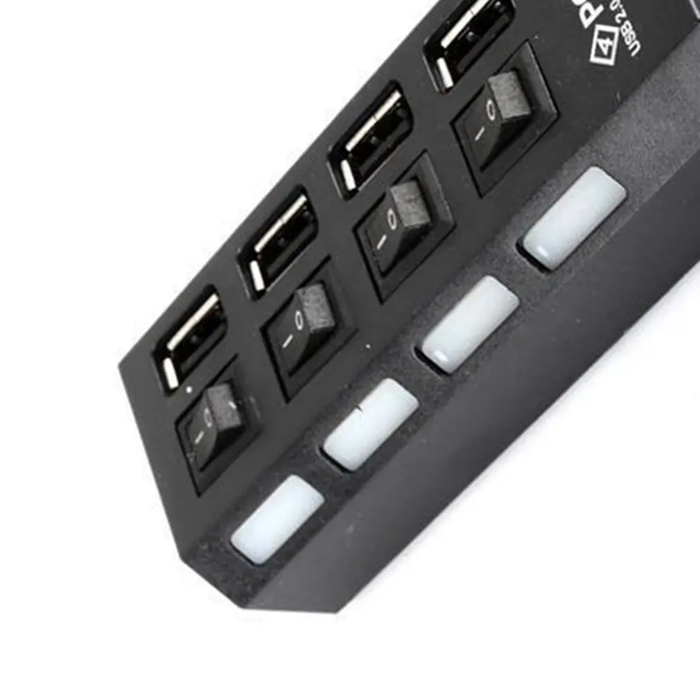 4 порта/7 портов светодиодный USB 2 0 адаптер концентратор переключатель питания для