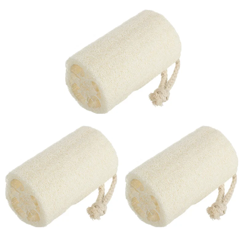 

Hot 1/3/6Pcs Natural Loofah Luffa Loofa Spa Bath Sponge Kitchen Cleaning Brush Tool FRE-Drop