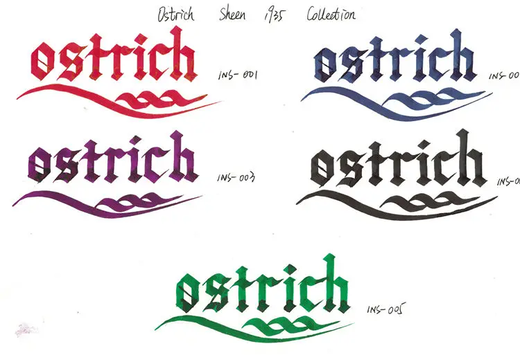 Ostrich Retro Ink Sheening Pen Color 15ml/bottle Gradually Changing For Dip Fountain | Канцтовары для офиса и дома