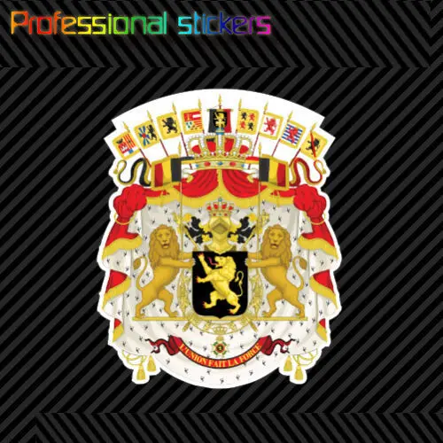 

Belgian Coat of Arms Sticker Decal Self Adhesive Vinyl Belgium Flag BEL BE Stickers for Cars, Bicycles, Laptops, Motos