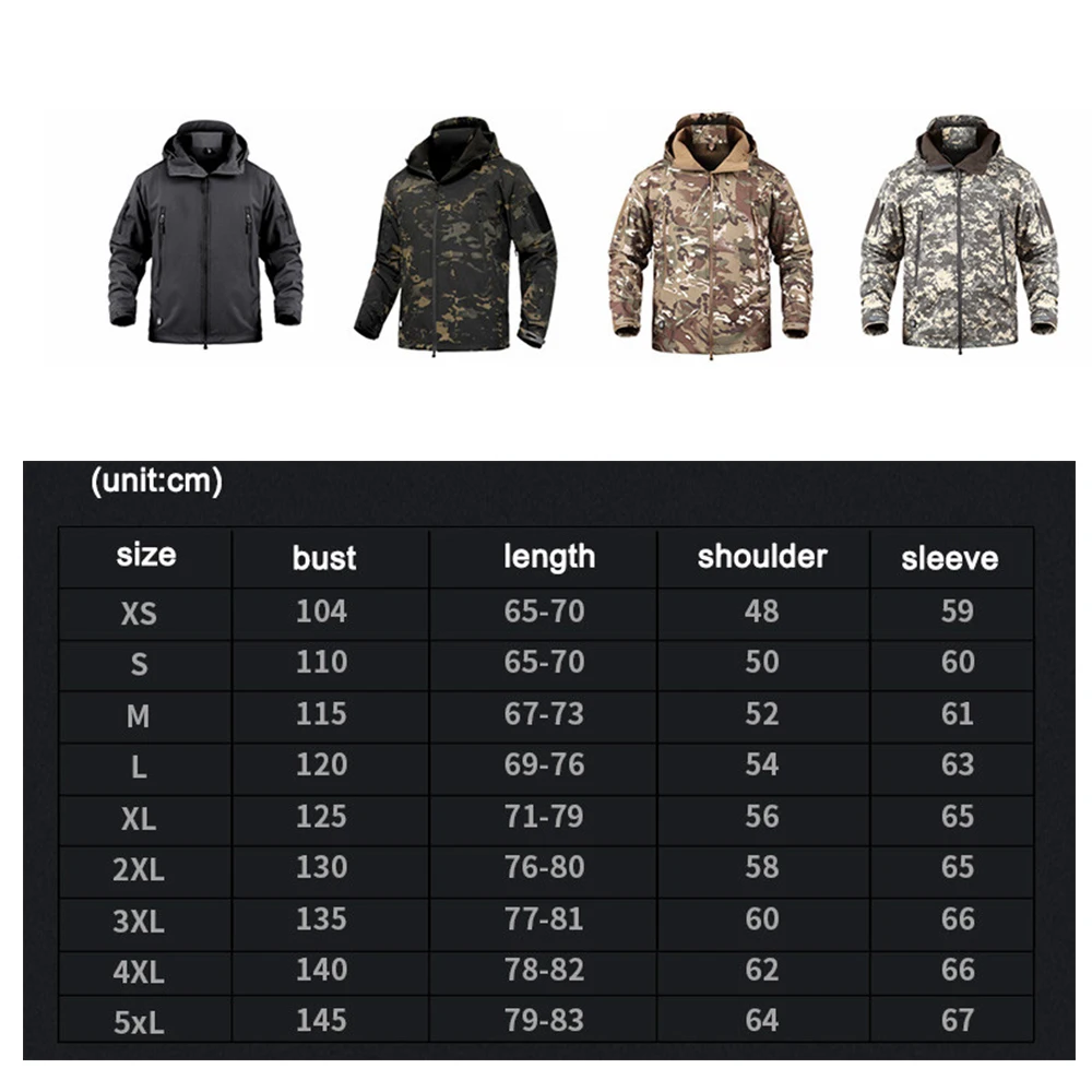 Зимние мужские военные армейские охотничьи куртки водонепроницаемая флисовая